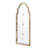 Large 22" X 48" Arched Wood Framed Wall Mirror, Decorative Window Look, Cream & Gold For Living Room, Bathroom, Entryway | Gift Idea