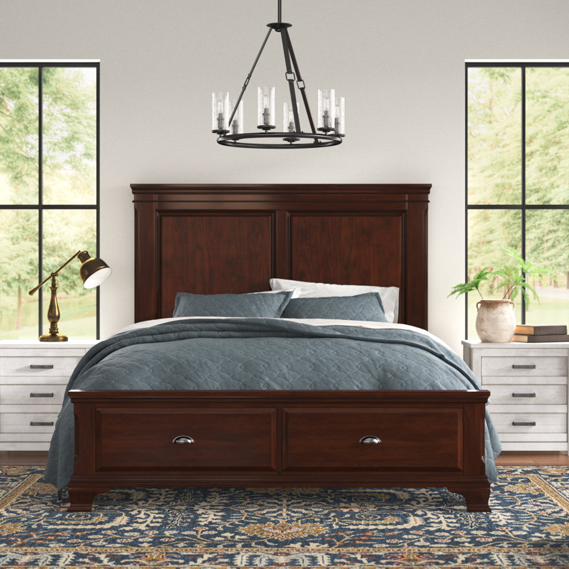 Plattsburgh Solid and Manufactured Wood Storage Platform Bed, King