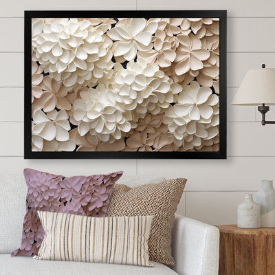 «Vintage Minimalisme Hydrangea II - Hydrangea», reproduction sur toile encadrée