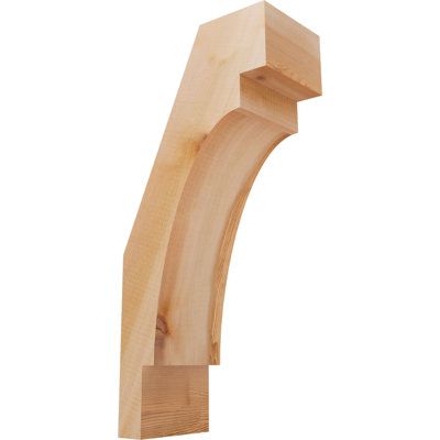 5 1/2"W x 10"D x 22"H Merced Smooth Knee Brace, Western Red Cedar