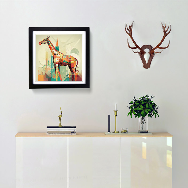 Giraffe Constructivism 1 Piece Single Picture Frame Wall Art