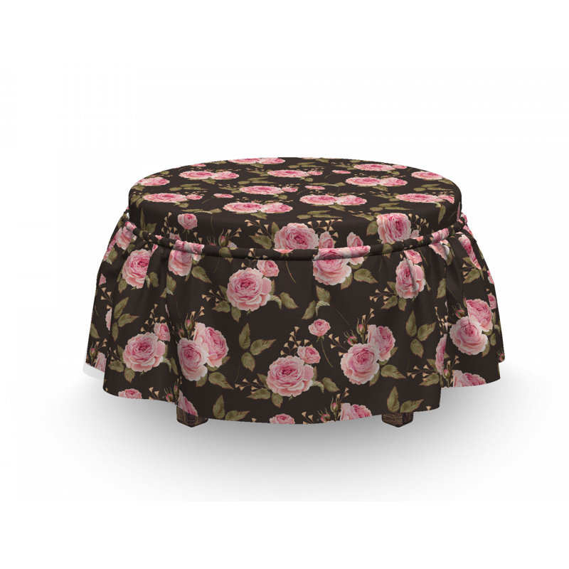 Housse pour repose-pieds rosebuds doux english