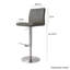 Upholstered Counter Stool with Metal Frame-507473502