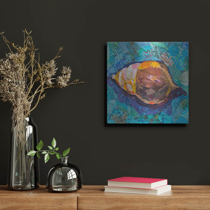 «Blue Spiral» par St. Hilaire Elizabeth, Latitude Run®, art mural en métal, 36 po x 36 po, H 12 po x l 12 po