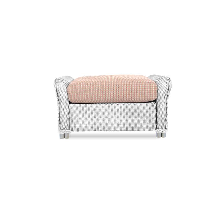 Reflections Outdoor Ottoman, Charlotte Sparrow, White
