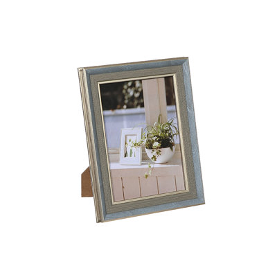 Cadre photo simple gris / bleu