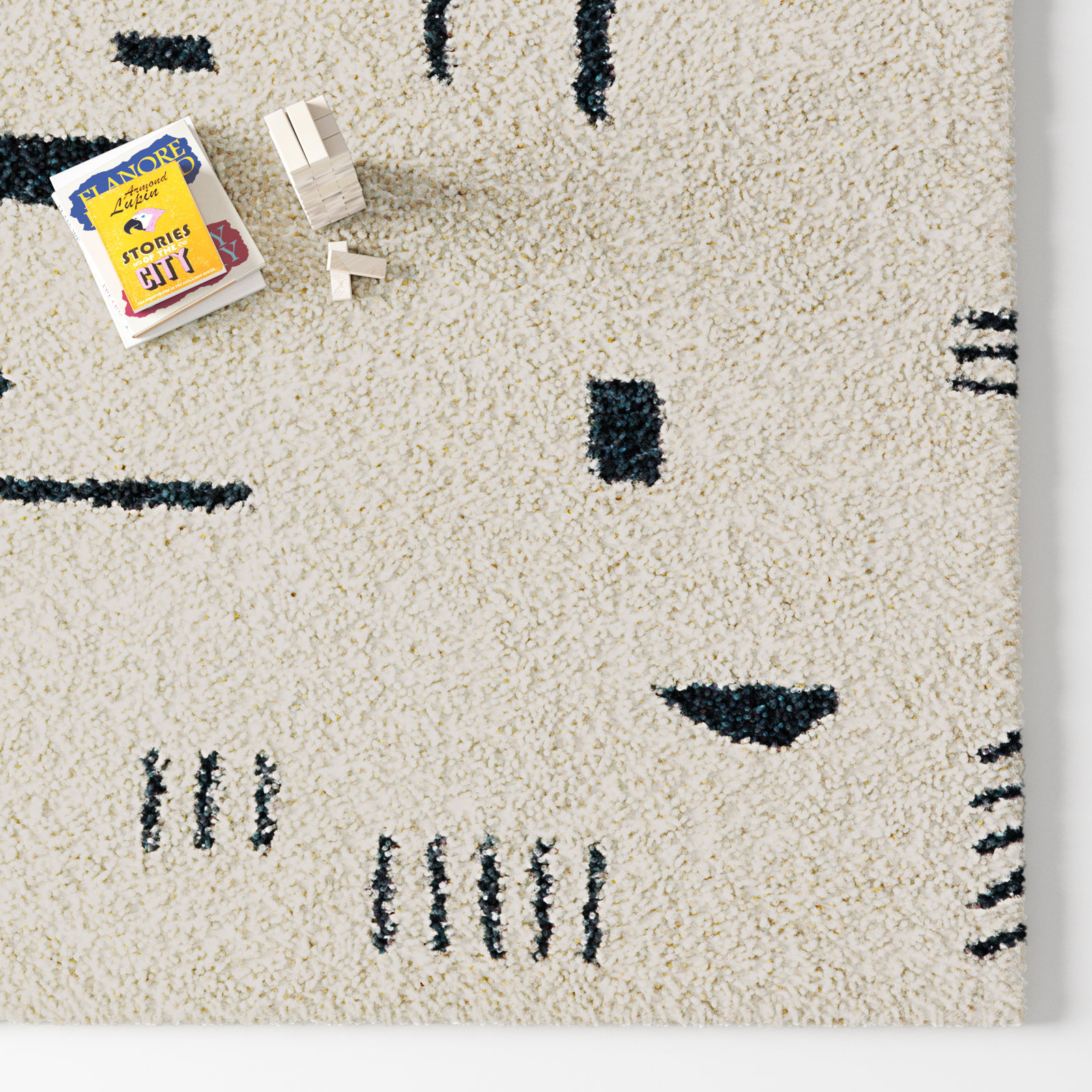 Morin Geometric Shag Rug, Rectangle 8'9" x 12'