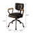 Vintage Black Swivel Office Chair with Nailhead Trim-117068569