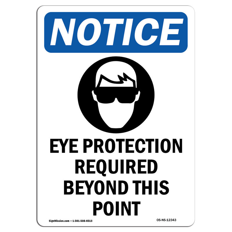 Eye Protection Required Sign