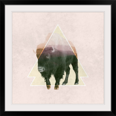 " Double Exposure Wildlife Bison I "