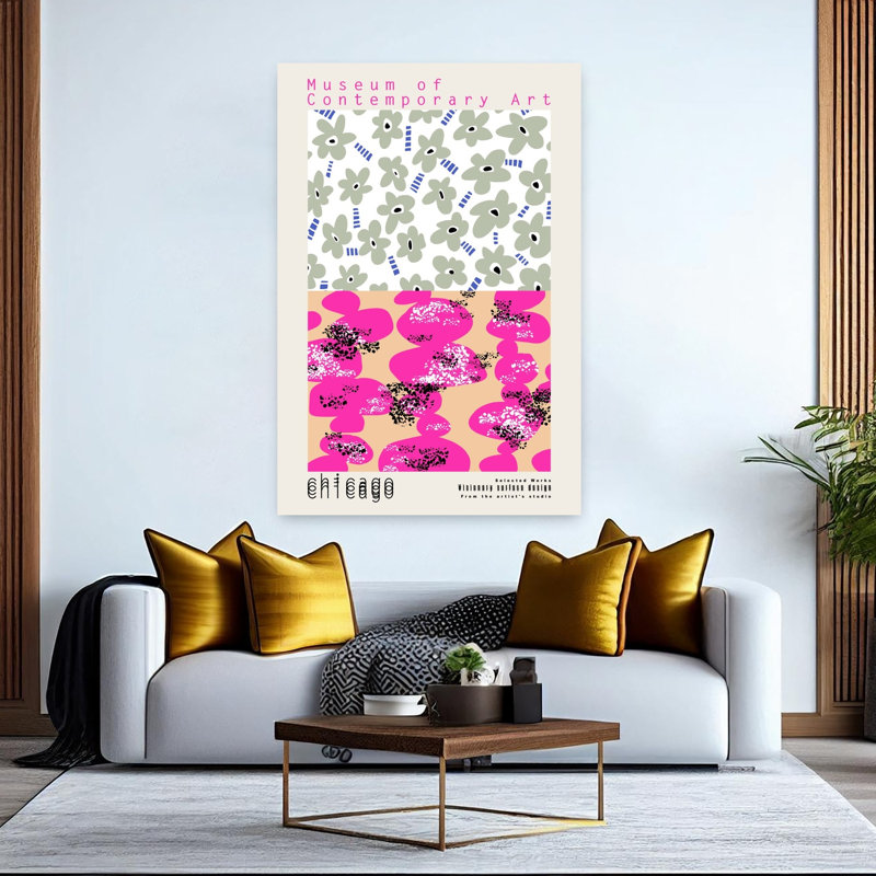 Art contemporain contemporain abstrait "Bold", H 60 po x l 40 po