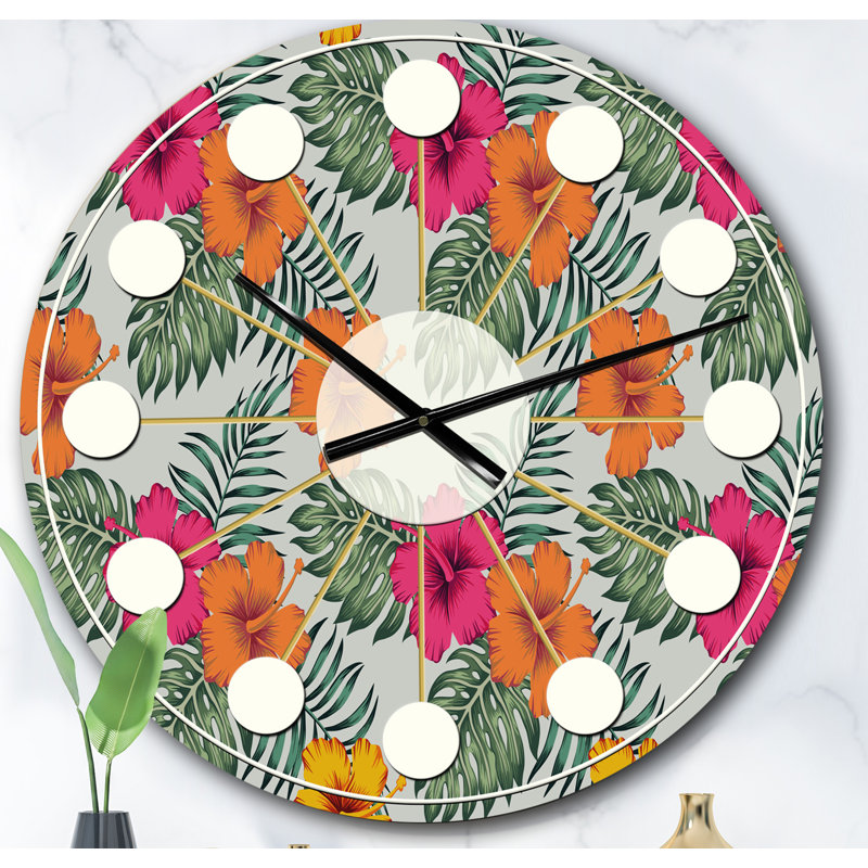 Horloge murale rétro Mid-Century, Surdimensionné
