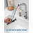 Lefton Waterfall Pull-out Bathroom Faucet 3 Hole With Temperature Display In Fahrenheit (battery-free), 8-inch Widespread Vanity Faucet For Bathroom Sink With 2 Handles-117326280