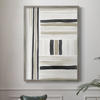 «Neutral Lines II», reproduction encadrée - bois massif