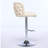 Adjustable Swivel Bar Stool with Chrome Base, Modern PU Velvet Bar Stool, Entire Back with Velvet Decor, 2 Sets-1538004512