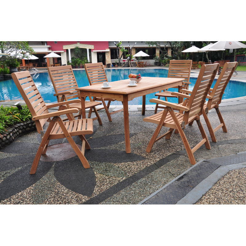 Ensemble repas pour 6 personnes Leona, H 30 po x L 117 po x l 42,5 po, 8