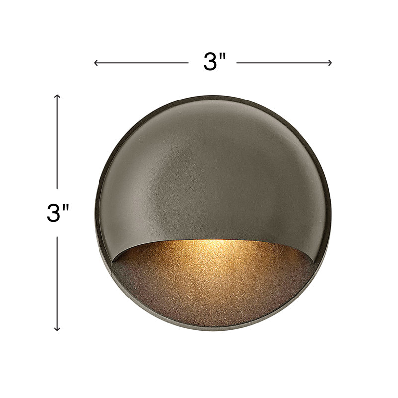 Nuvi Round Low Voltage Integrated LED Metal Deck Light, Bronze