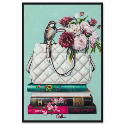 Art, art sur toile, livres d'oiseaux perchés