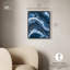 Abstrait bleu azur sur toile, art abstrait bleu sarcelle -424949137-424949150