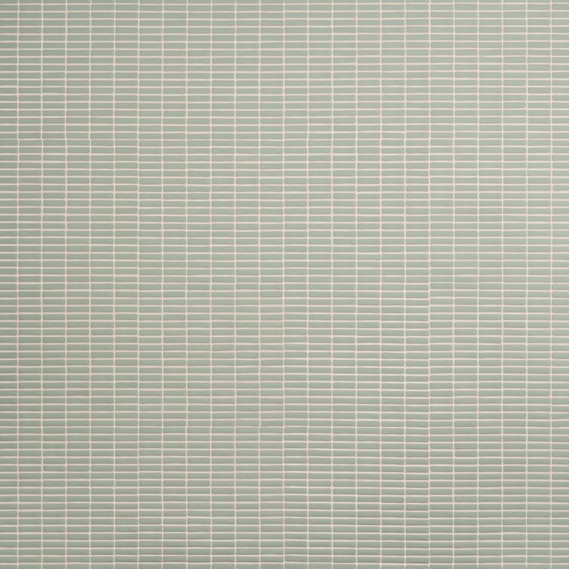 Venini 1/2" x 2" Mini Brick Frosted Glass Mosaic Tile, Sage Green
