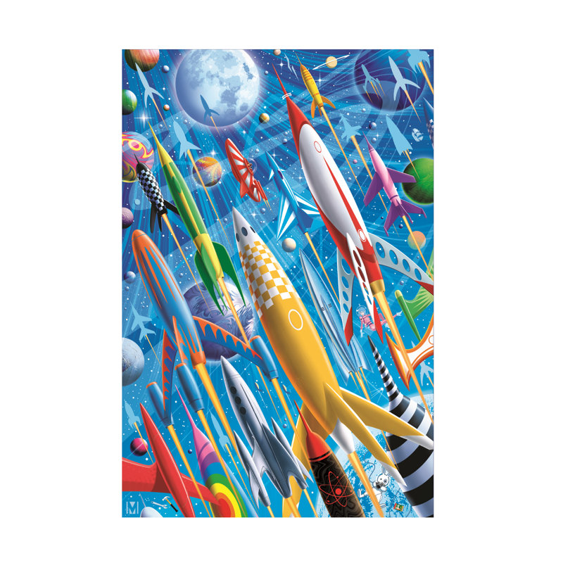 Michael David Ward Rocket Races Canvas Art, 22" H x 32" W