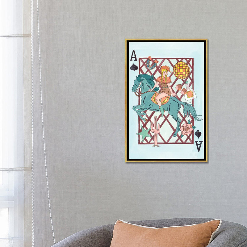 Range Rider IV - reproduction d'art murale - toile encadrée, H 26 po x l 18 po, Toile à cadre flottant sans passe-partout