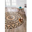 Tapis rond en jute et sisal tissé à la main Zinia-1847083939