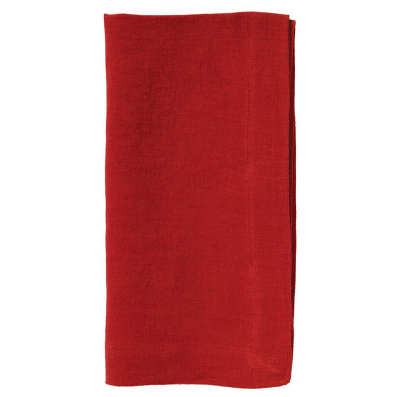 Riviera Linen Square Napkin, Burgundy