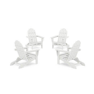 4-Piece Classic Folding Adirondack Conversation Set
