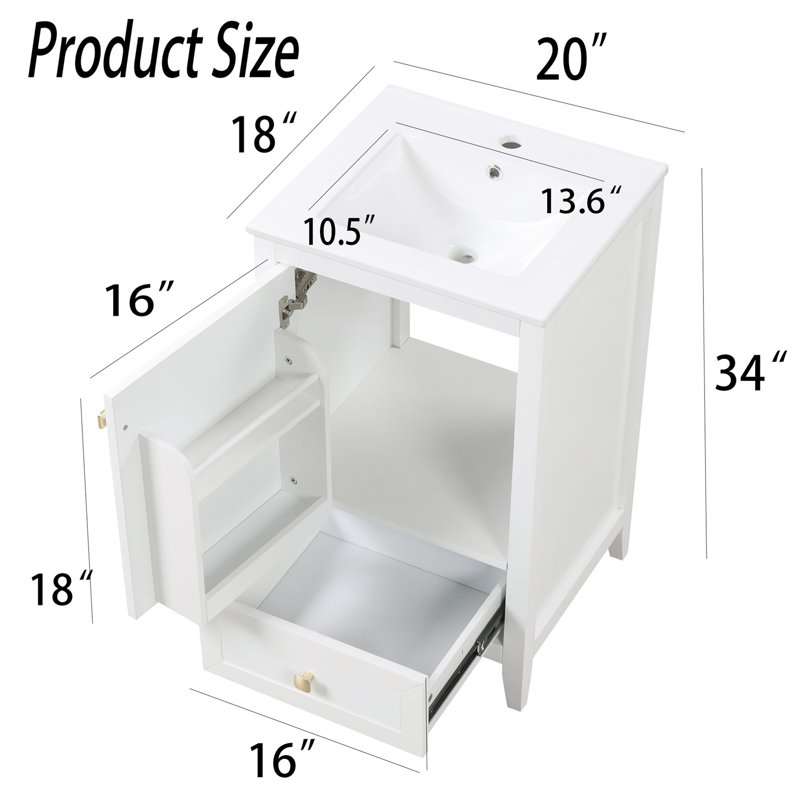 Meuble-lavabo de 20 po avec lavabo