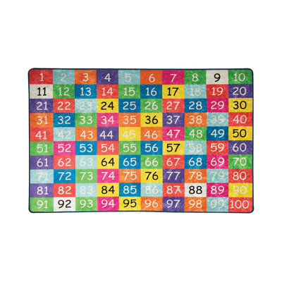 Tapis rectangulaire rouge / vert / bleu en velours tissé à la machine Denn