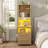 2 Drawers Farmhouse Tall Nightstand with Charging Station and Bookshelf-125371760-132286797