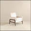 Fauteuil d'appoint capitonné moderne Mid-Century Lipsey-686338424