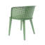 Ensemble de 2 chaises de salle à manger d'extérieur Milan en fer vert pour le jardin et le porche Milan