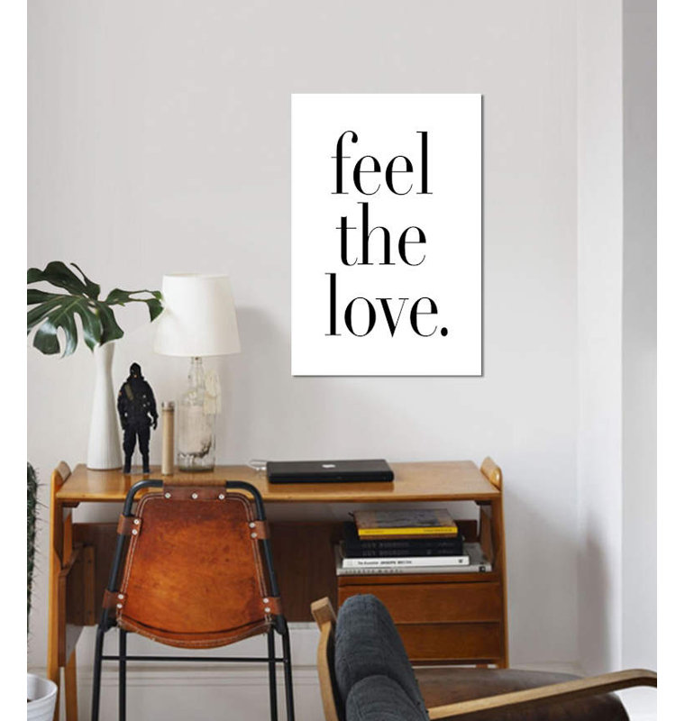 « sensation the love », art textuel sur toile, H 18 po x l 12 po x P 1,5 po