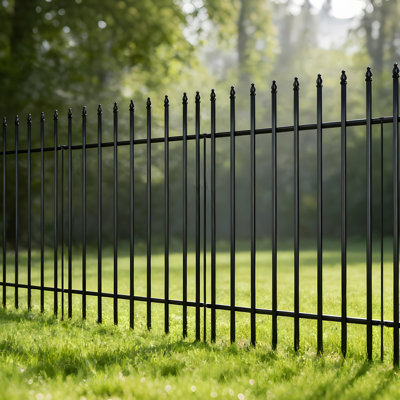 Outdoor Decorative Metal Garden Fence Panels Picket Design Anti-Rust Fencing Panels Animal Barrier