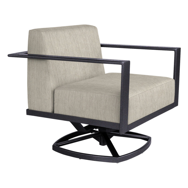 Studio Outdoor Rocker Chair, Graphite, Alcazar Redwood