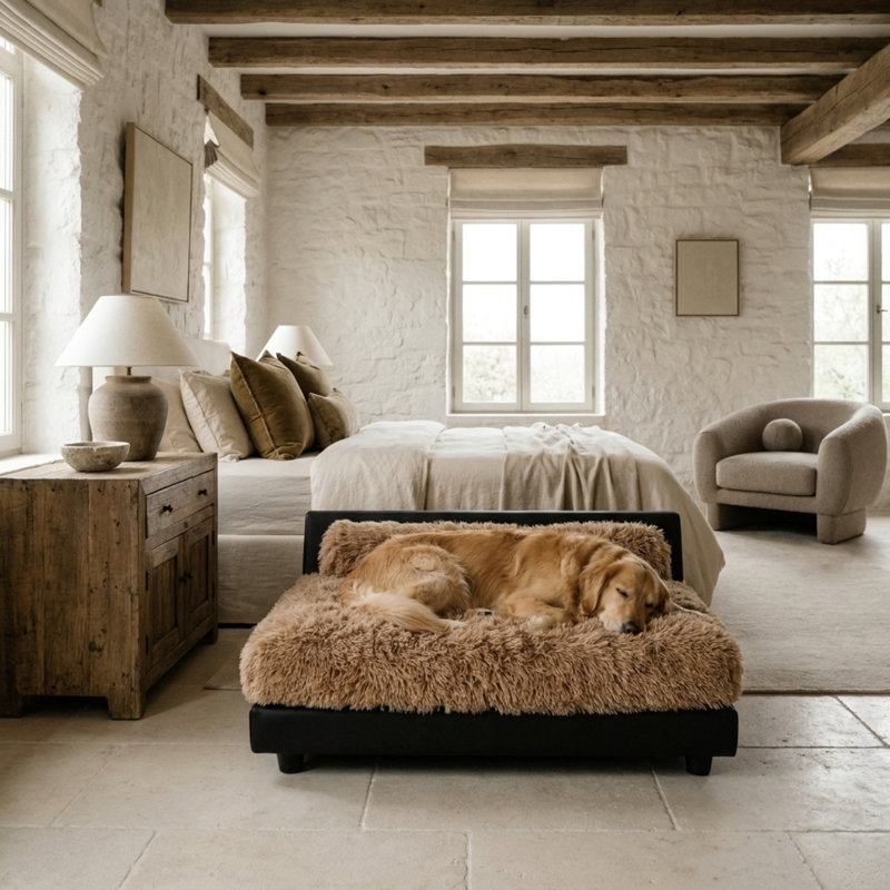 Canapé pour chien Soho, Grand (l 34 po x P 29 po x H 16 po), Chameau