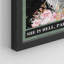 "She Is Madness Sanity, fleurs de sauge botanique en noir et blanc", sur papier-98266689-98266688