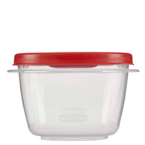 Rubbermaid EasyFindLids Meal Prep Containers, 3 Compartments, 5.1 Cup, 5-Pack