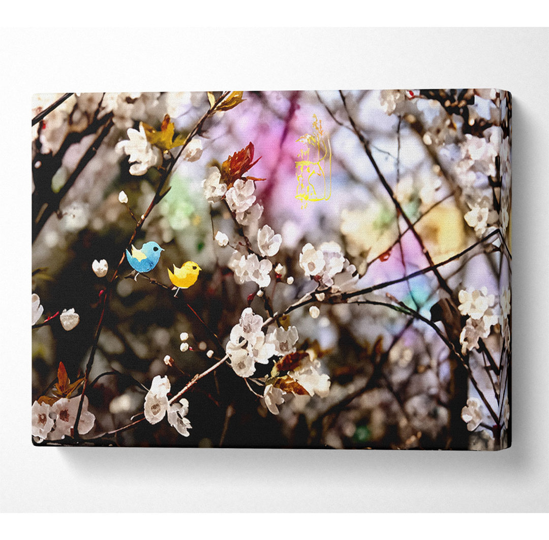 Willkommen Frühling - Kunstdrucke auf Leinwand - Wrapped Canvas