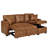 Light Brown L-shaped Sleeper Sectional Sofa With Pull-out Bed & Reversible Chaise, Storage Convertible Sofa Bed For Small Spaces