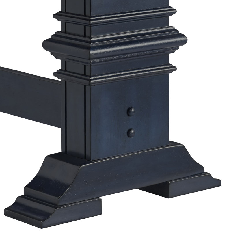 Banc en bois Fortville, Chêne/ Denim antique