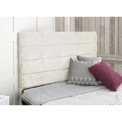 Salmon Upholstered Velvet Panel Headboard
