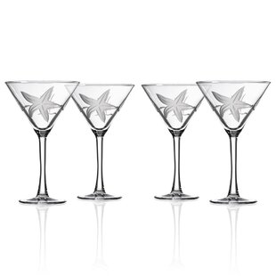 Demerion Stemless Martini Glasses - Double Walled Design with Ring Base- Drink Suspended in Air - 8 oz - Set of 4 (Set of 4) Orren Ellis