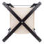 Porte-bagages pliable transitionnel en bois massif espresso avec panier de rangement amovible en polyester