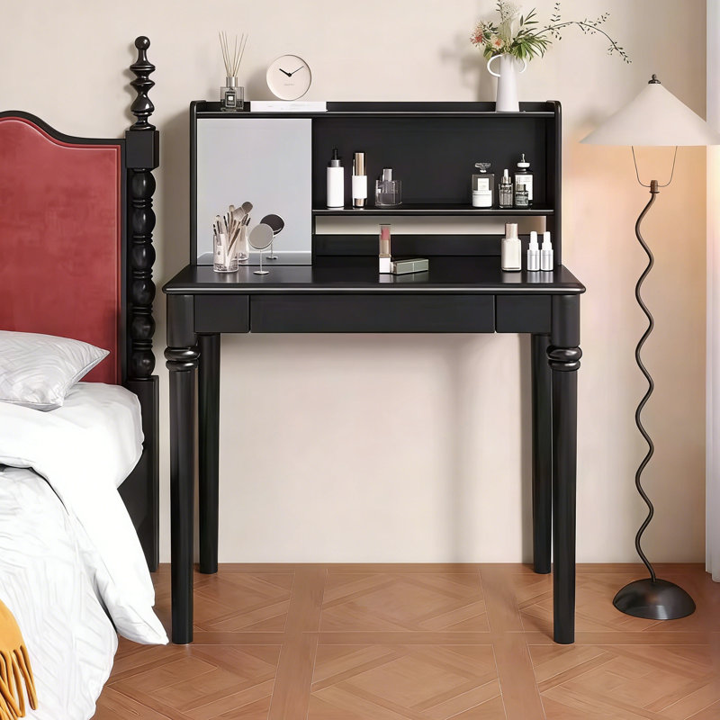Bureau de maquillage rétro de style français, Noir