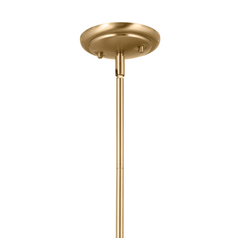 Brushed Brass 4-Light Mini Chandelier with Fabric Shades