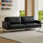 Causeuse-coussin standard en cuir véritable noir