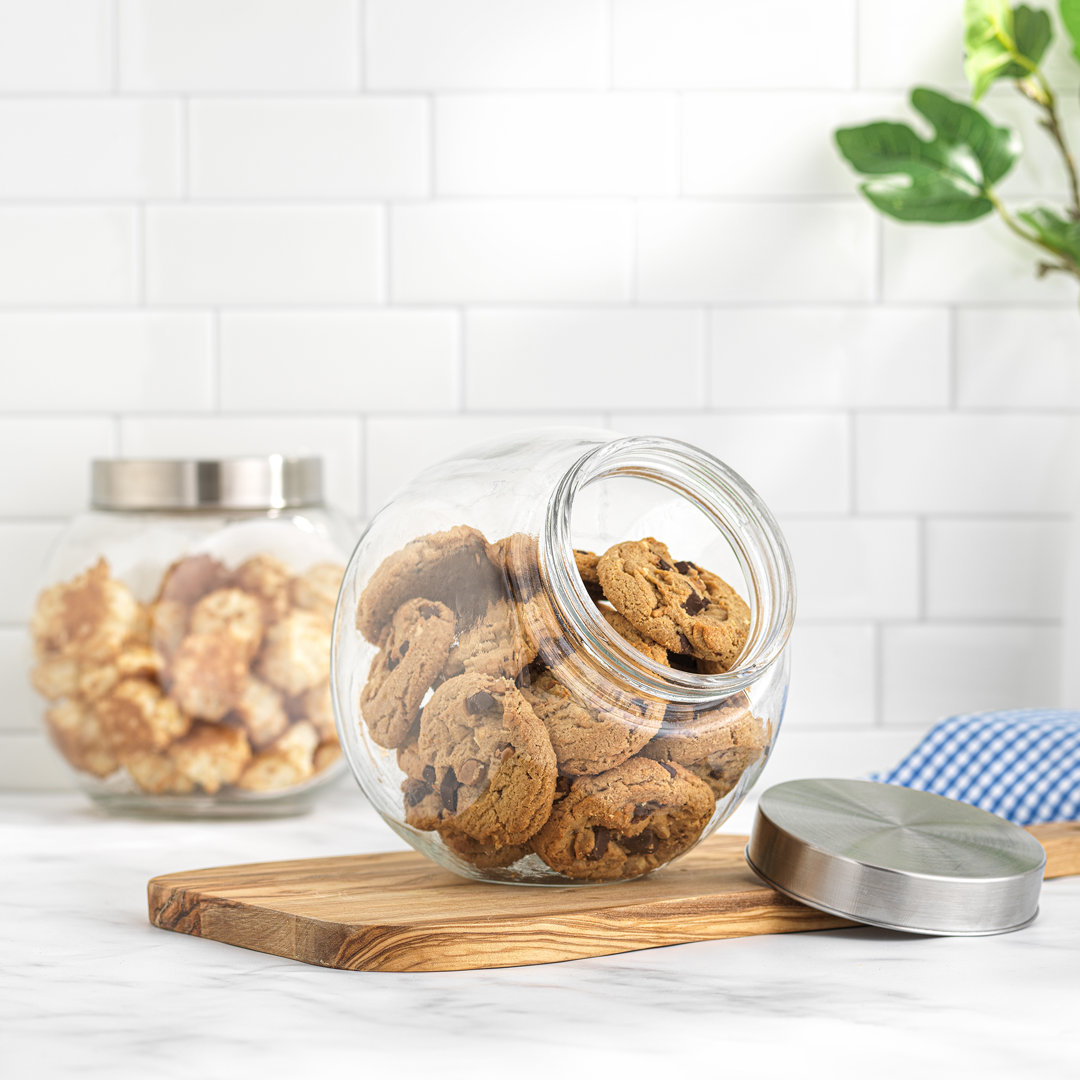 JoyJolt Glass Cookie Jar Food Storage - Set of 2 (Set of 2) JoyJolt